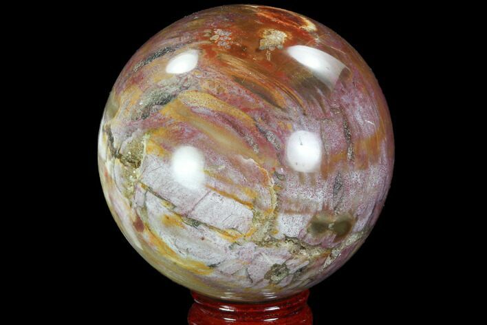 Colorful, Petrified Wood Sphere - Madagascar #98458